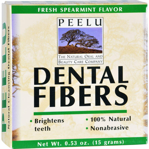 Peelu Dental Fibers Tooth Powder - Spearmint - .53 Oz