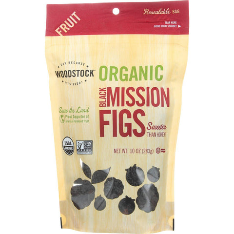 Woodstock Fruit - Organic - Figs - Mission - Black - 10 Oz - Case Of 8