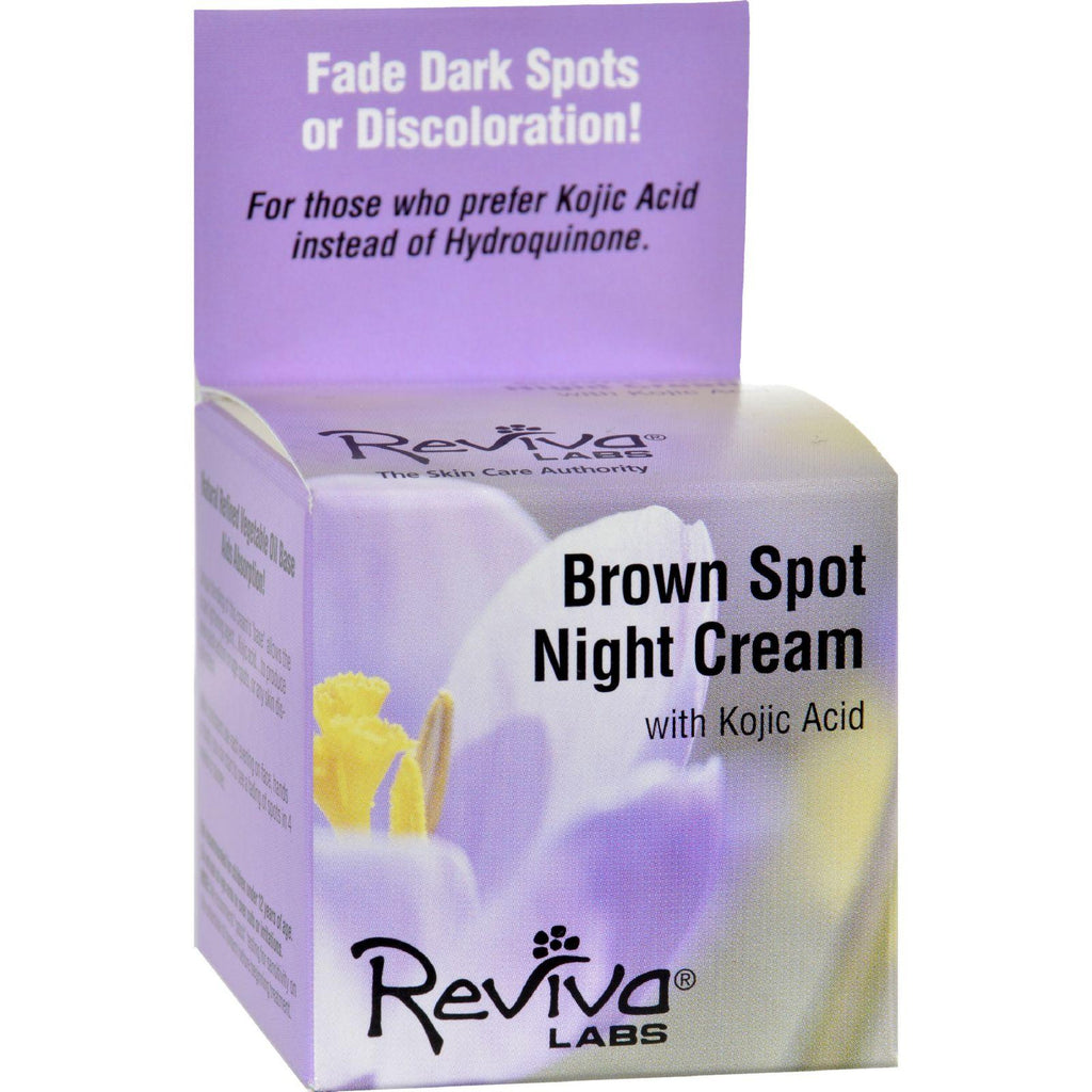 Reviva Labs Brown Spot Night Cream With Kojic Acid - 1 Oz