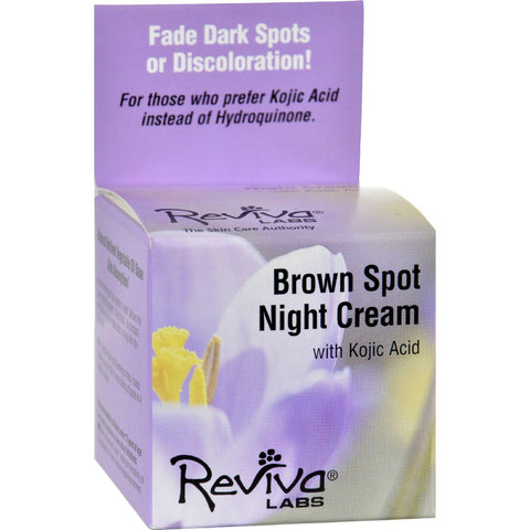 Reviva Labs Brown Spot Night Cream With Kojic Acid - 1 Oz