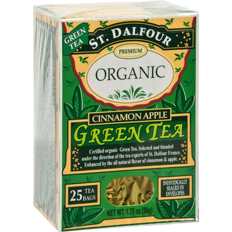 St Dalfour Green Tea - Cinnamon Apple - 25 Tea Bags