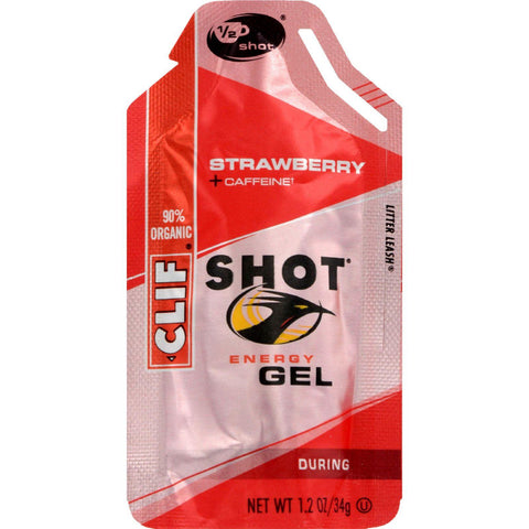 Clif Bar Clif Shot - Organic Strawberry - Case Of 24 - 1.2 Oz