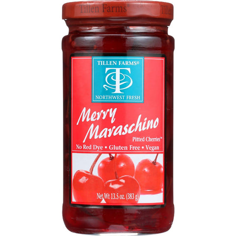 Tillen Farms Cherries - Merry Maraschino - 14 Oz - Case Of 6
