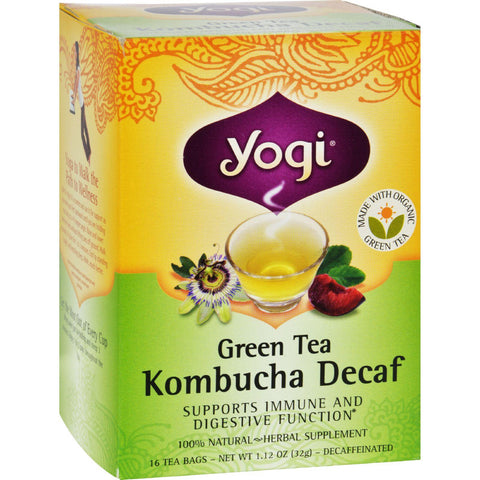 Yogi Tea Green Tea Kombucha - Decaf - 16 Tea Bags