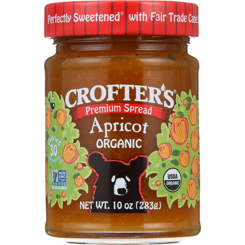 Crofters Fruit Spread - Organic - Premium - Apricot - 10 Oz - Case Of 6