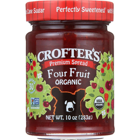 Crofters Fruit Spread - Organic - Premium - Four Fruit - 10 Oz - Case Of 6