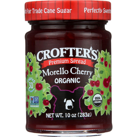 Crofters Fruit Spread - Organic - Premium - Morello Cherry - 10 Oz - Case Of 6