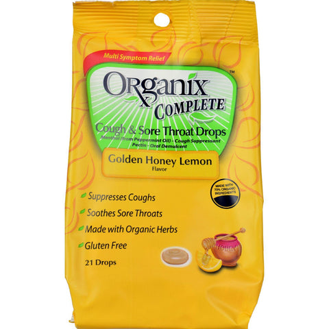 Organix Throat Drop - Honey Lemon - Case Of 4 - 21 Pack
