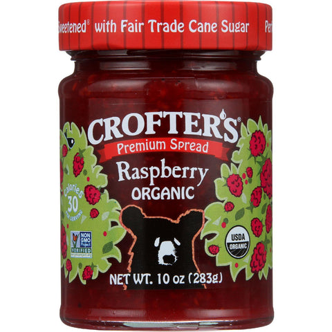 Crofters Fruit Spread - Organic - Premium - Raspberry - 10 Oz - Case Of 6