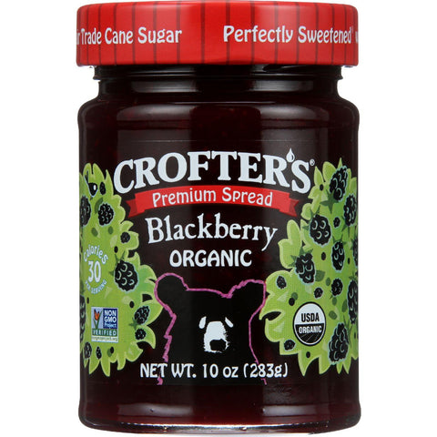 Crofters Fruit Spread - Organic - Premium - Blackberry - 10 Oz - Case Of 6
