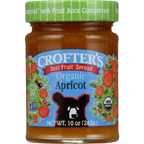 Crofters Fruit Spread - Organic - Just Fruit - Apricot - 10 Oz - Case Of 6