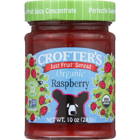 Crofters Fruit Spread - Organic - Just Fruit - Raspberry - 10 Oz - Case Of 6