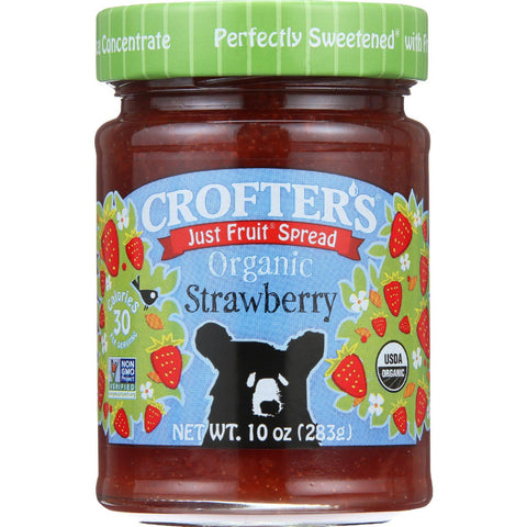 Crofters Fruit Spread - Organic - Just Fruit - Strawberry - 10 Oz - Case Of 6