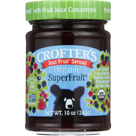 Crofters Fruit Spread - Organic - Just Fruit - Superfruit - 10 Oz - Case Of 6