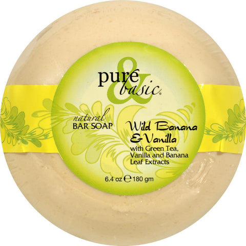 Pure And Basic Bar Soap - Wild Banana Vanilla - Case Of 6 - 6.4 Oz