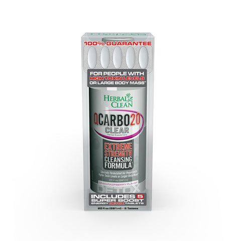Herbal Clean Qcarbo Clear Cran Raspberry - 20 Fl Oz