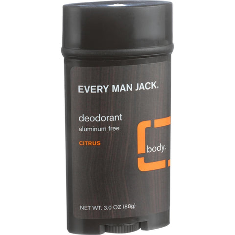 Every Man Jack Body Deodorant - Citrus - Aluminum Free - 3 Oz