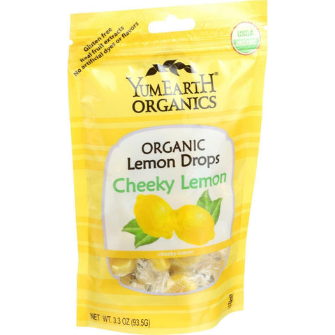 Yumearth Organics Organic Lemon Drops - Cheeky Lemon - 3.3 Oz - Case Of 6