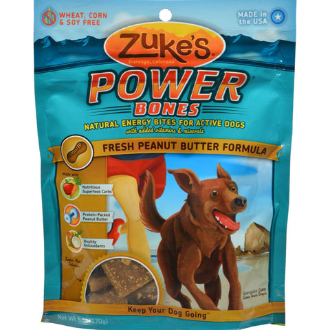 Zuke's Power Bones Dog Treats Peanut Butter - 6 Oz