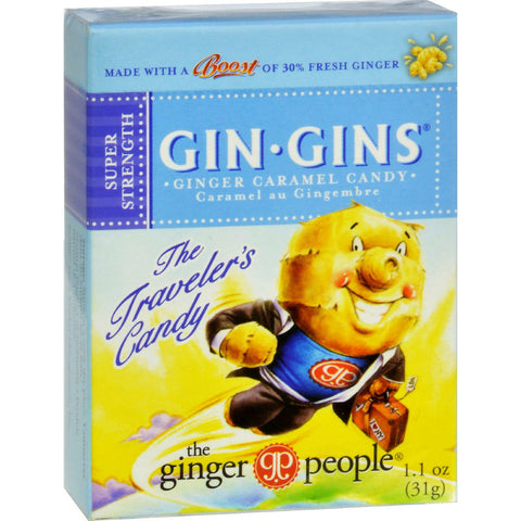 Ginger People Gingins Super Boost Candy - Case Of 24 - 1.1 Oz