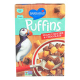 Barbara's Bakery Puffins Cereal - Peanut Butter And Chocolate - Case Of 12 - 10.5 Oz.