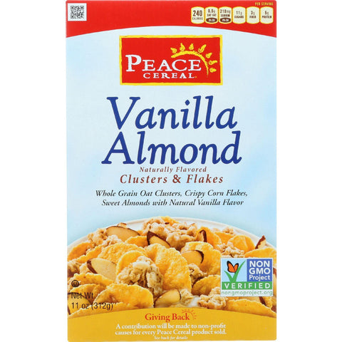 Peace Cereals Cereal - Clusters And Flakes - Vanilla Almond - 11 Oz - Case Of 6