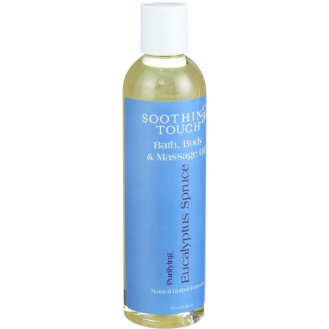 Soothing Touch Bath Body And Massage Oil - Purifying - Eucalyptus Spruce - 8 Oz