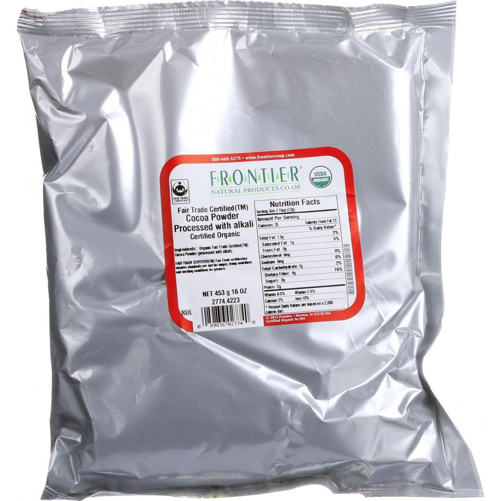 Frontier Herb Cocoa Powder - Organic - Fair Trade Certified - Dutch - Bulk - 1 Lb