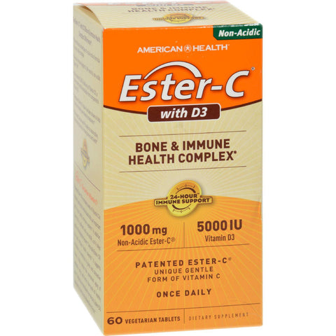 American Health Ester-c With D3 Bone And Immune Health Complex - 60 Tablets
