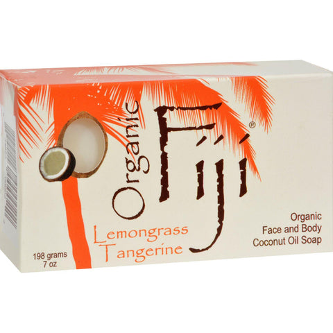 Organic Fiji Organic Face And Body Coconut Oil Soap Lemongrass Tangerine - 7 Oz