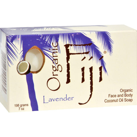 Organic Fiji Organic Face And Body Coconut Oil Soap Lavender - 7 Oz
