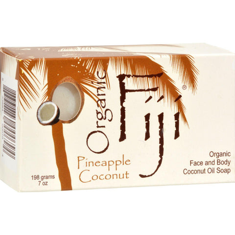 Organic Fiji Organic Face And Body Coconut Oil Soap Pineapple Coconut - 7 Oz