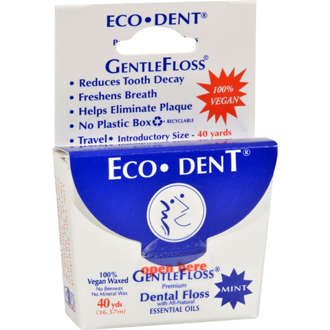 Eco-dent Gentle Floss - Mint 40 - Case Of 6 - 40 Yds
