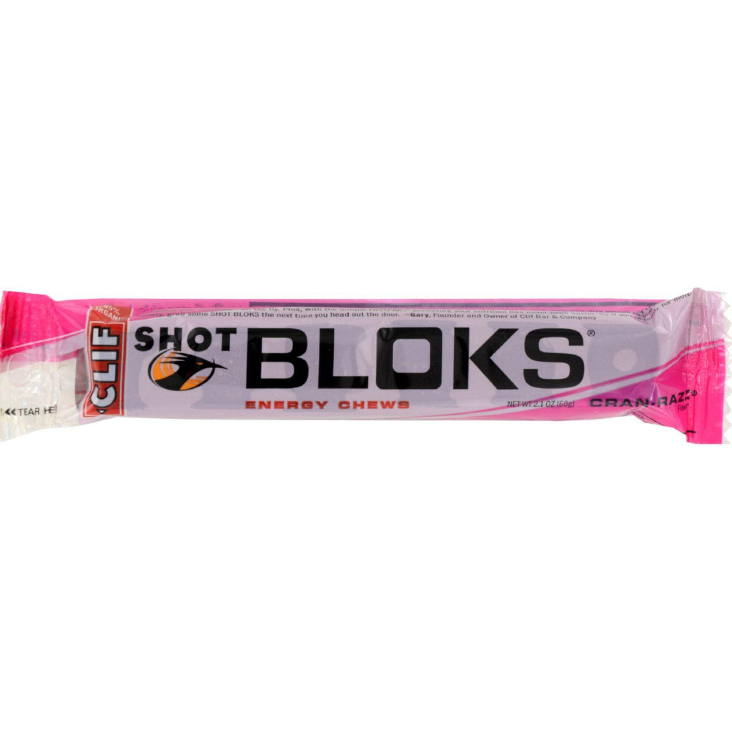 Clif Bar Clif Shot Bloks - Organic Cranberry - Case Of 18 - 2.1 Oz