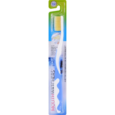 Mouth Watchers Antibacterial Adult Toothbrush Display Case - Blue - Case Of 20