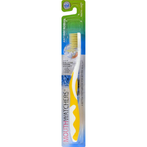 Mouth Watchers Antibacterial Youth Toothbrush Display Case - Yellow - Case Of 20