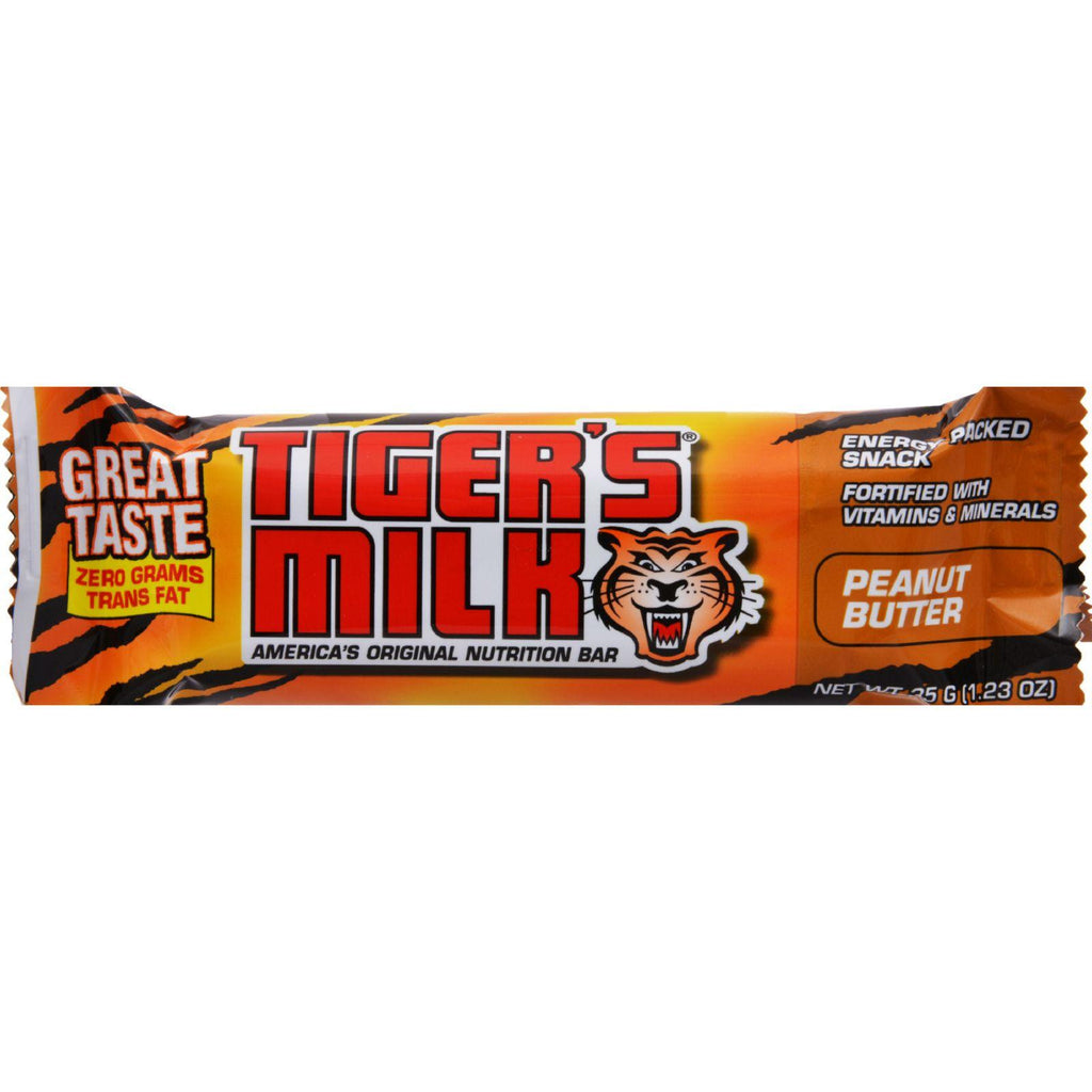 Tigers Milk Bar - Peanut Butter Crunch - Case Of 24 - 1.23 Oz