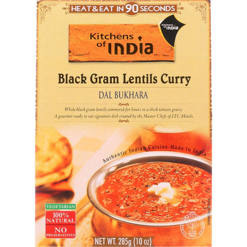 Kitchen Of India Dinner - Black Gram Lentils Curry - Dal Bukhara - 10 Oz - Case Of 6