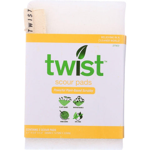 Twist Scour Pads - 2 Pads - 1 Count - Case Of 12