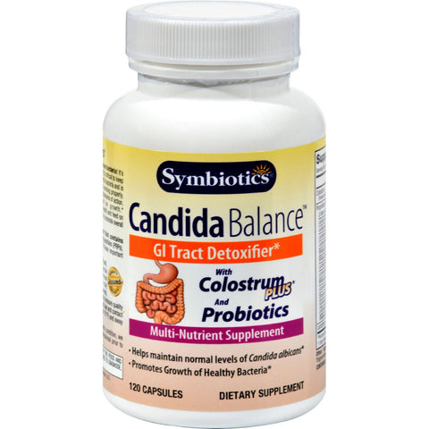 Symbiotics Candida Balance With Colostrum Plus And Probiotics - 120 Capsules