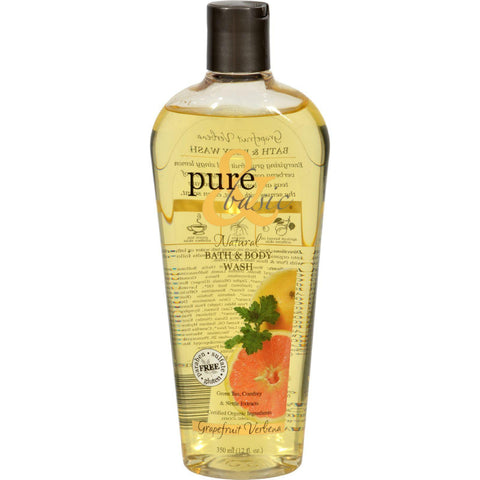 Pure And Basic Bath And Body Wash Grapefruit Verbena - 12 Fl Oz