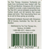 Tea Tree Therapy Toothpicks Cinnamon - 100 Toothpicks - Case Of 12