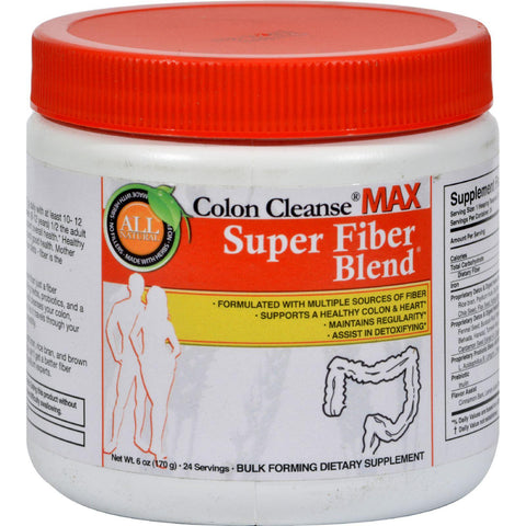 Health Plus Colon Cleanse Max Super Fiber Blend - 6 Oz