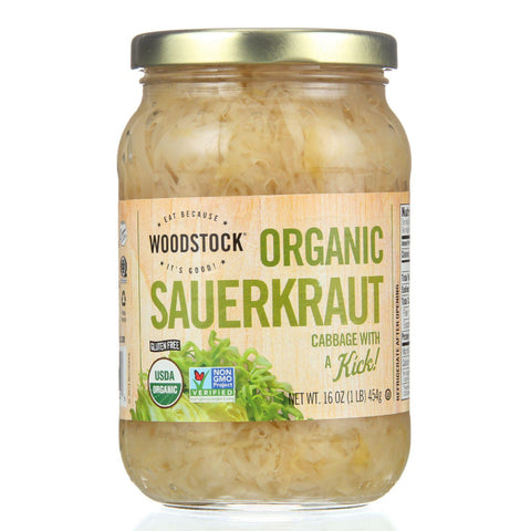 Woodstock Sauerkraut - Organic - Cabbage - 16 Oz - Case Of 12