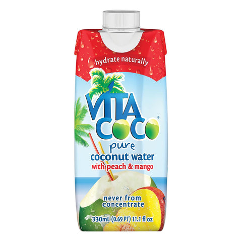 Vita Coco Coconut Water - Peach And Mango - Case Of 12 - 330 Ml
