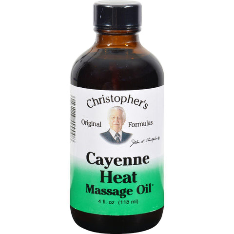 Dr. Christopher's Cayenne Heat Massage Oil - 4 Fl Oz