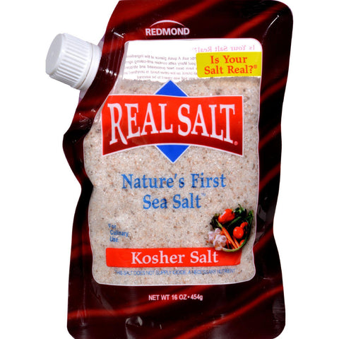 Real Salt Kosher Sea Salt Pouch - 16 Oz