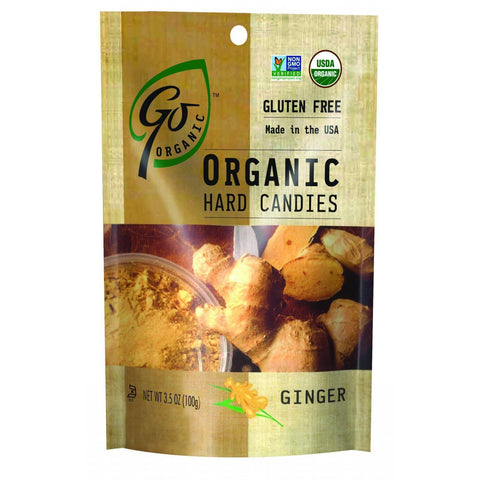 Go Organic Hard Candy - Ginger - 3.5 Oz - Case Of 6