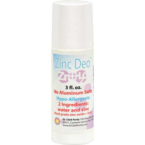 Dr. Clark's Purity Products Roll-on Zinc Deodorant - 3 Oz