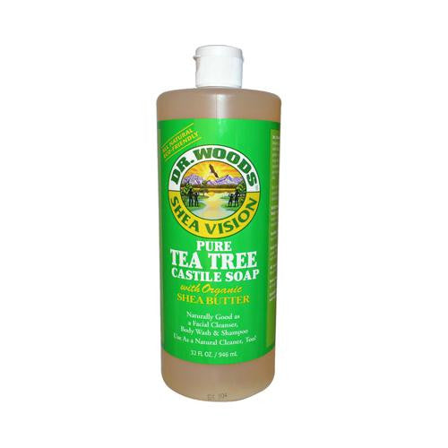 Dr. Woods Shea Vision Pure Castile Soap Tea Tree - 32 Fl Oz